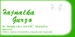 hajnalka gurzo business card